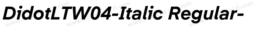 DidotLTW04-Italic Regular字体转换